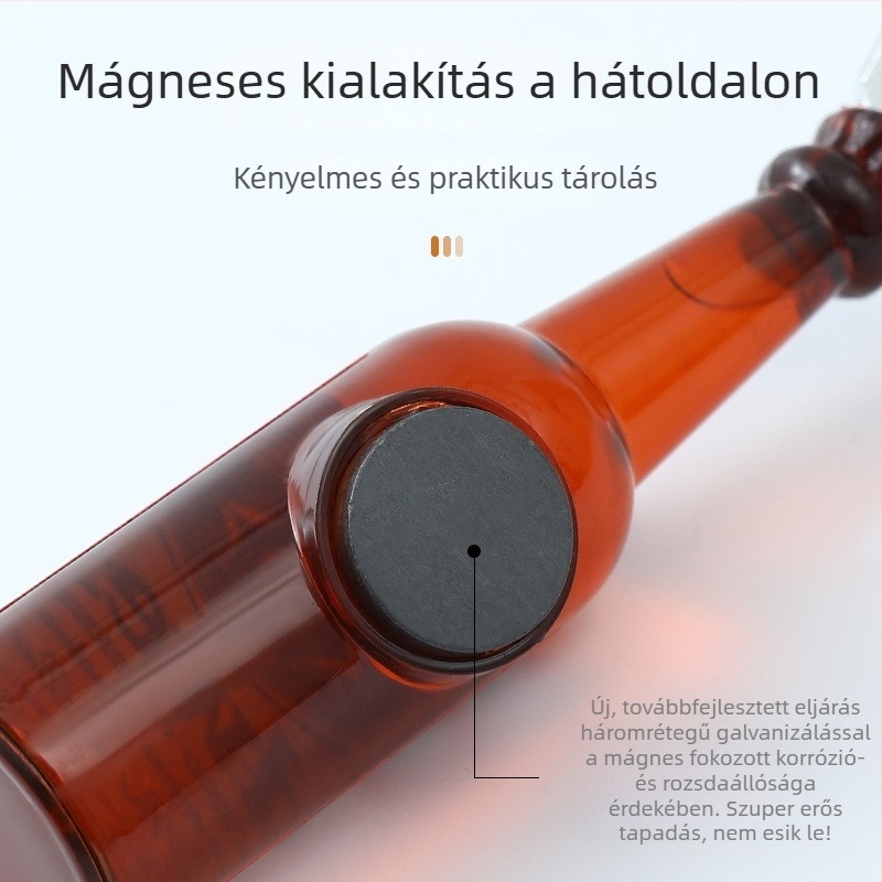 Mágneses üvegnyitó hűtőmágnessel – kreatív, személyre szabott nyitó italokhoz, kempingezéshez