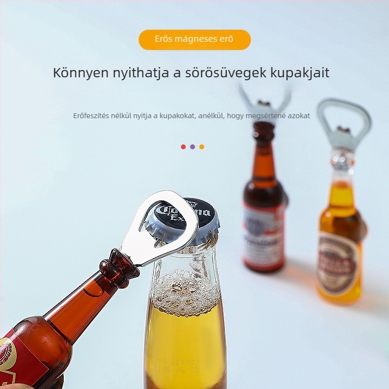 Mágneses üvegnyitó hűtőmágnessel – kreatív, személyre szabott nyitó italokhoz, kempingezéshez