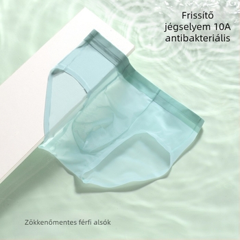 Férfi ice silk alsóneműk, könnyű nylon hálóval, antibakteriális, lélegző, belső réteg: mulberry selyem