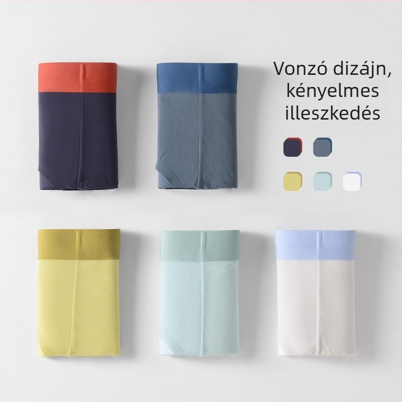 Férfi ice silk alsóneműk, könnyű nylon hálóval, antibakteriális, lélegző, belső réteg: mulberry selyem