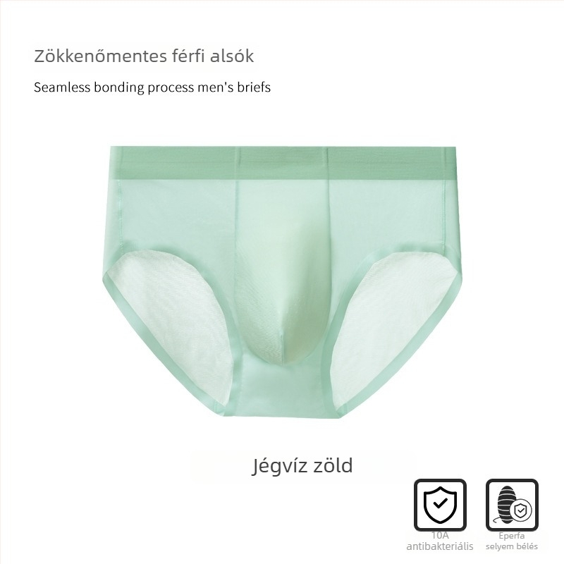 Férfi ice silk alsóneműk, könnyű nylon hálóval, antibakteriális, lélegző, belső réteg: mulberry selyem