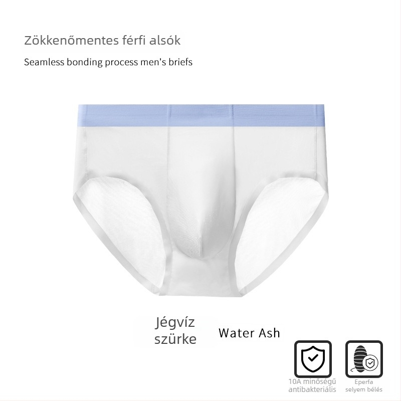 Férfi ice silk alsóneműk, könnyű nylon hálóval, antibakteriális, lélegző, belső réteg: mulberry selyem