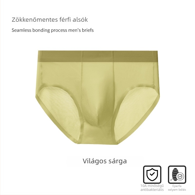 Férfi ice silk alsóneműk, könnyű nylon hálóval, antibakteriális, lélegző, belső réteg: mulberry selyem
