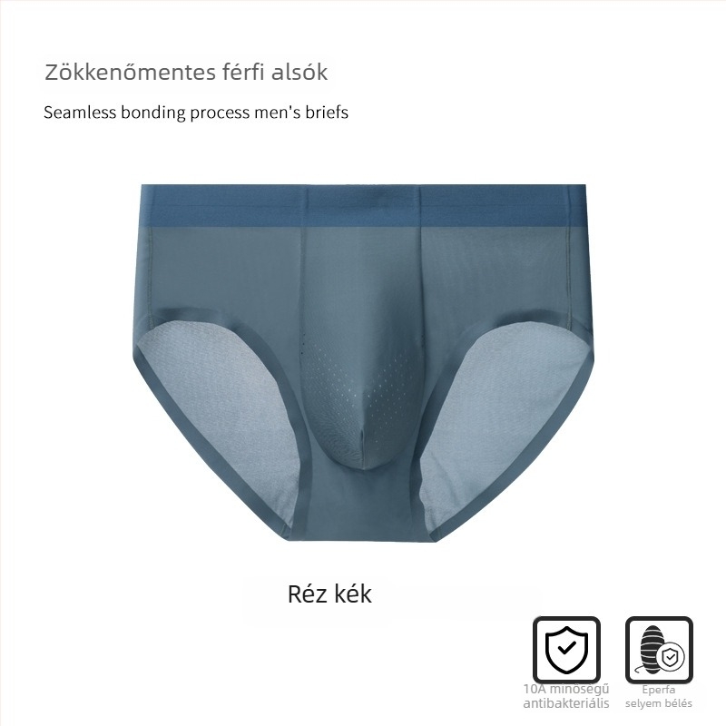 Férfi ice silk alsóneműk, könnyű nylon hálóval, antibakteriális, lélegző, belső réteg: mulberry selyem