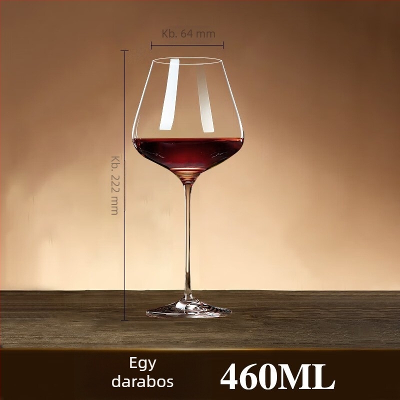 Vörösboros kristály pohár, kiváló minőségű, otthoni használatra, modern minimalist stílus, kapacitás 1000 ml vagy több