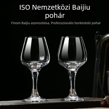 Kristályüveg szeszes italokhoz, tulipán formájú kóstoló pohár, 50 ml