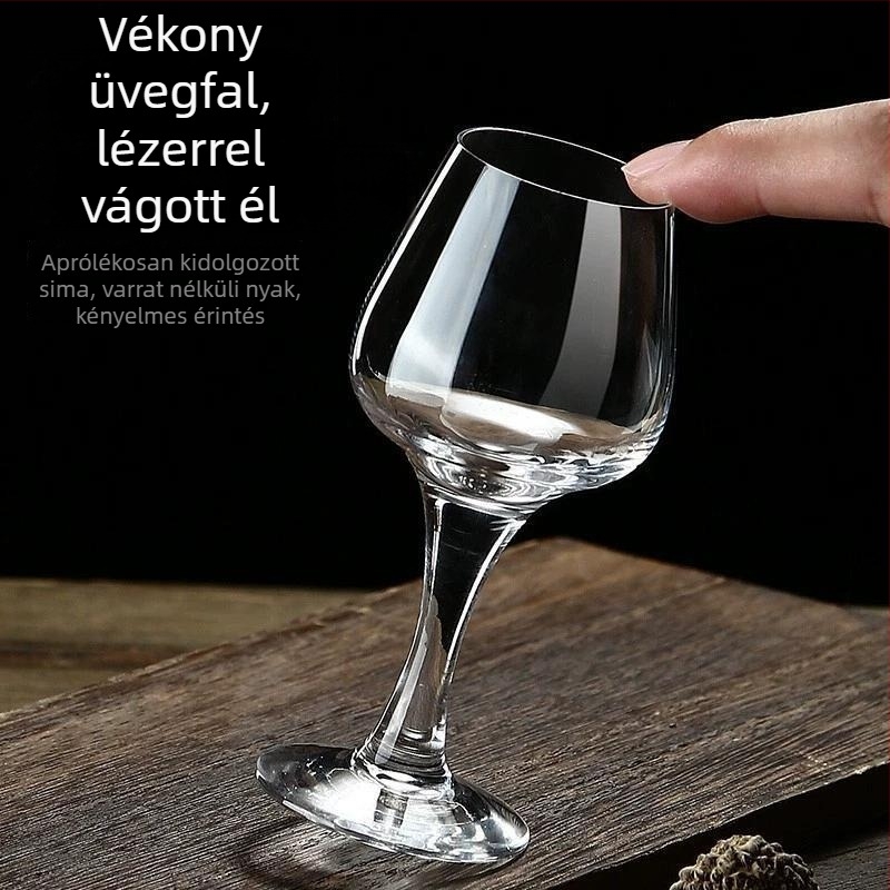 Kristályüveg szeszes italokhoz, tulipán formájú kóstoló pohár, 50 ml