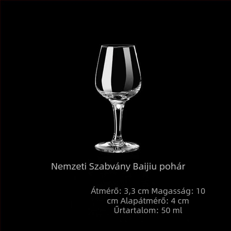 Kristályüveg szeszes italokhoz, tulipán formájú kóstoló pohár, 50 ml