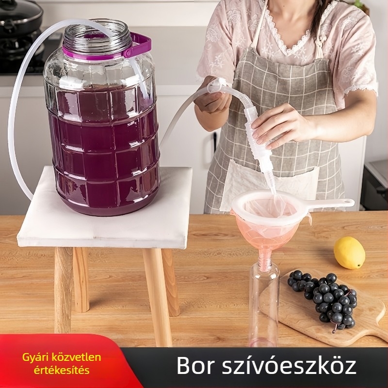 Automata szifon borhoz és szeszes italokhoz, élelmiszer-minőségű szilikon szűrő otthoni használatra