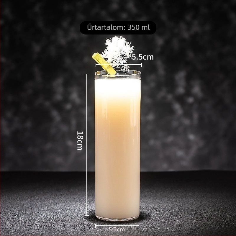 Collins pohár koktélokhoz – egyenes falú pohár Long Island Ice Tea, gin-tonik, mojito, klasszikus koktél