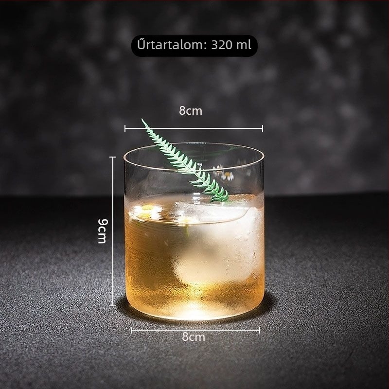 Collins pohár koktélokhoz – egyenes falú pohár Long Island Ice Tea, gin-tonik, mojito, klasszikus koktél