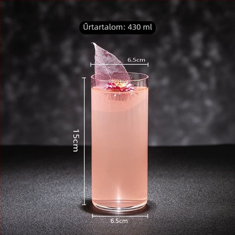 Collins pohár koktélokhoz – egyenes falú pohár Long Island Ice Tea, gin-tonik, mojito, klasszikus koktél