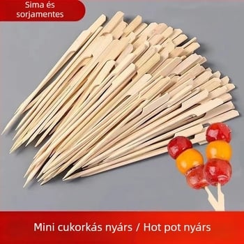 Oden pálcák bambuszón, karamellizált gyümölcsös pálcák, grillpálcák, gyümölcsös pálcák, egyszer használatos, aranyos mini pálcák