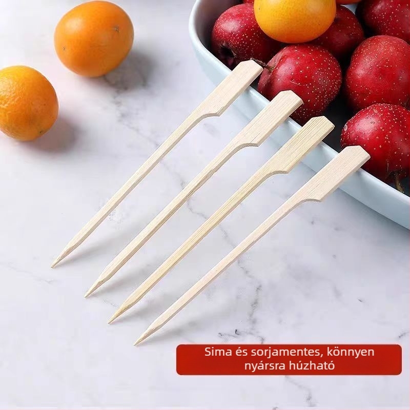 Oden pálcák bambuszón, karamellizált gyümölcsös pálcák, grillpálcák, gyümölcsös pálcák, egyszer használatos, aranyos mini pálcák