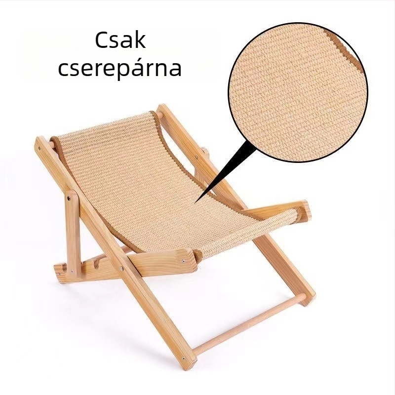 Macska ülőhely sisál karcolódeszkával, karmolásálló kisállat ágy, négy évszakos macskafészek, összecsukható pihenőfotel és macskajáték