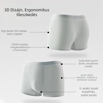 60 db férfi pamut boxeralsónadrág, A osztályú, antibakteriális kezelés, egyszínű, lélegző, nagy méret