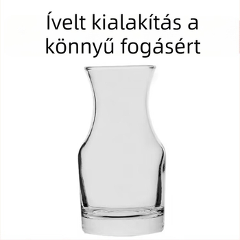 Minimalista fehér borospohár-készlet kiöntővel, vastított üvegből, otthoni használatra