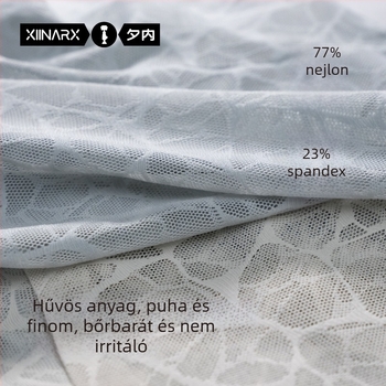 Férfi jégselyem hálós boxeralsó jacquard leopard mintával és kamélia illatú hidratáló hatással
