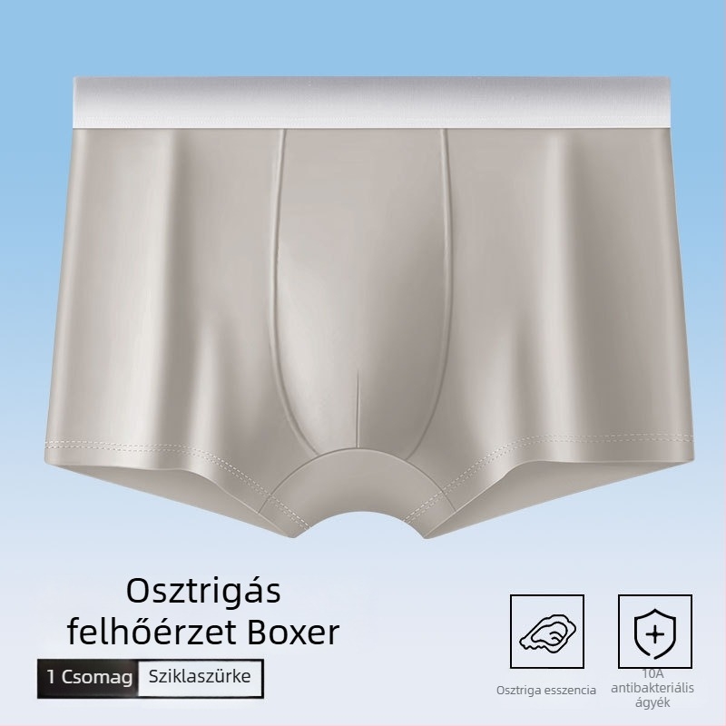 Férfi pamut boxer alsónadrág antibakteriális, lélegző, gradiens mintával, középső deréknál, kényelmes