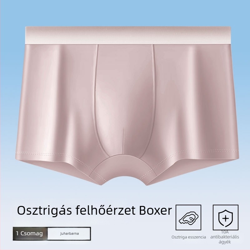 Férfi pamut boxer alsónadrág antibakteriális, lélegző, gradiens mintával, középső deréknál, kényelmes