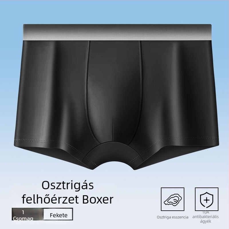 Férfi pamut boxer alsónadrág antibakteriális, lélegző, gradiens mintával, középső deréknál, kényelmes