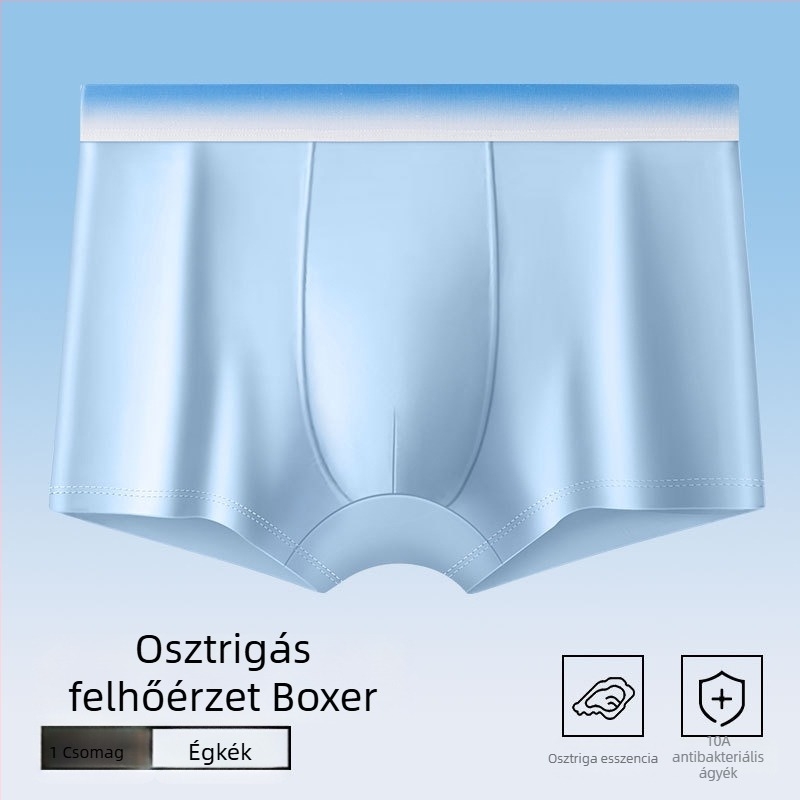 Férfi pamut boxer alsónadrág antibakteriális, lélegző, gradiens mintával, középső deréknál, kényelmes