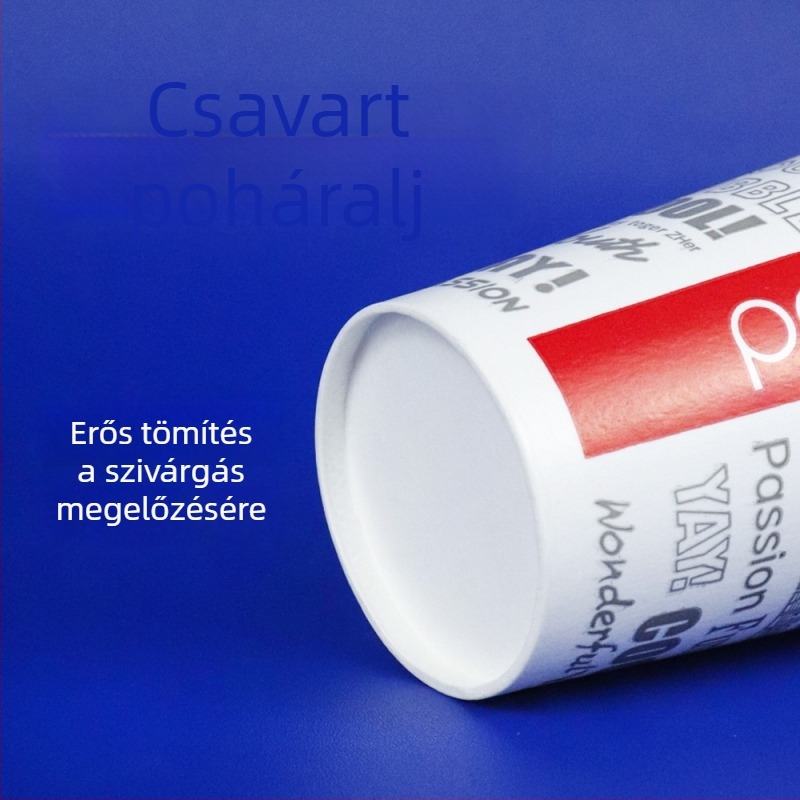 Egyszer használatos papír pohár hideg italokhoz fedővel, dupla bevonatos filmmel, vastított kivitel, 201–300 ml, nagykereskedelemben