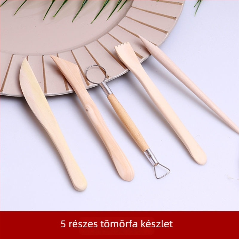 Agyagfaragó eszközkészlet puha polimer agyaggal és faragó késekkel
