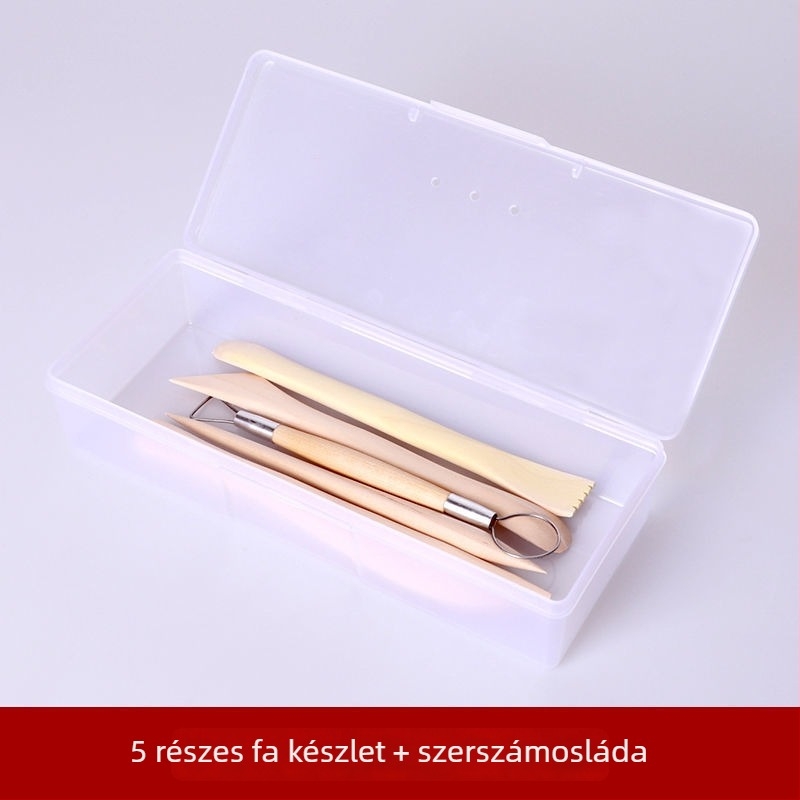 Agyagfaragó eszközkészlet puha polimer agyaggal és faragó késekkel