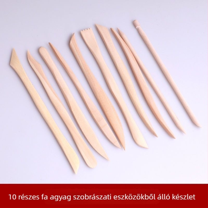 Agyagfaragó eszközkészlet puha polimer agyaggal és faragó késekkel