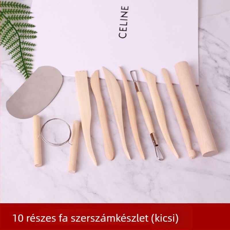 Agyagfaragó eszközkészlet puha polimer agyaggal és faragó késekkel
