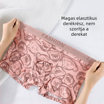 Férfi antibakteriális, lélegző tej-selyem anyagú, állatmintás középmagas derék boxer brief