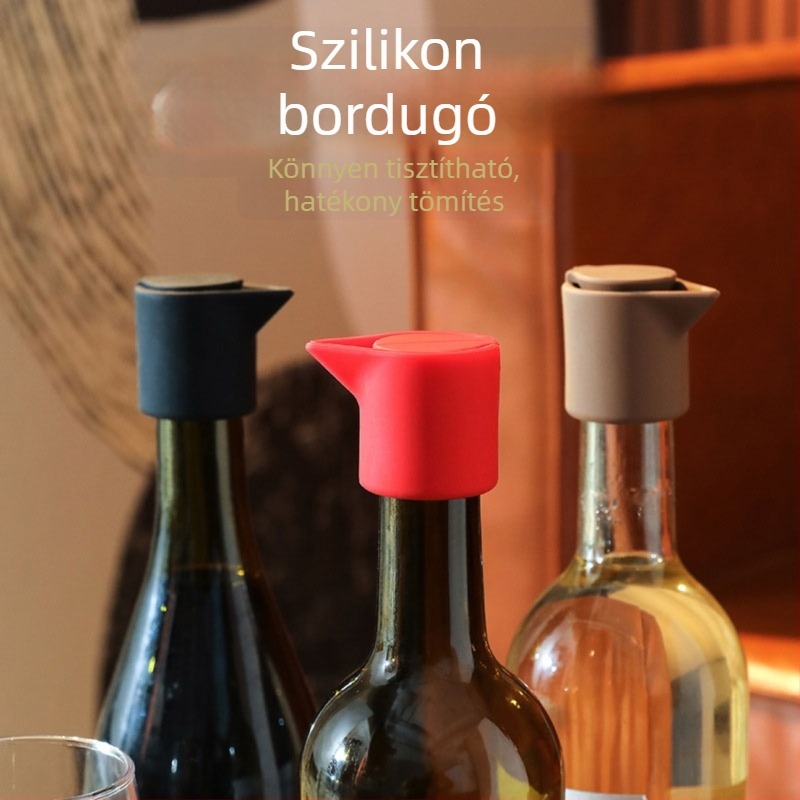 Szilikon dugó borosüvegekhez – pezsgő és bor zárására, otthoni használatra