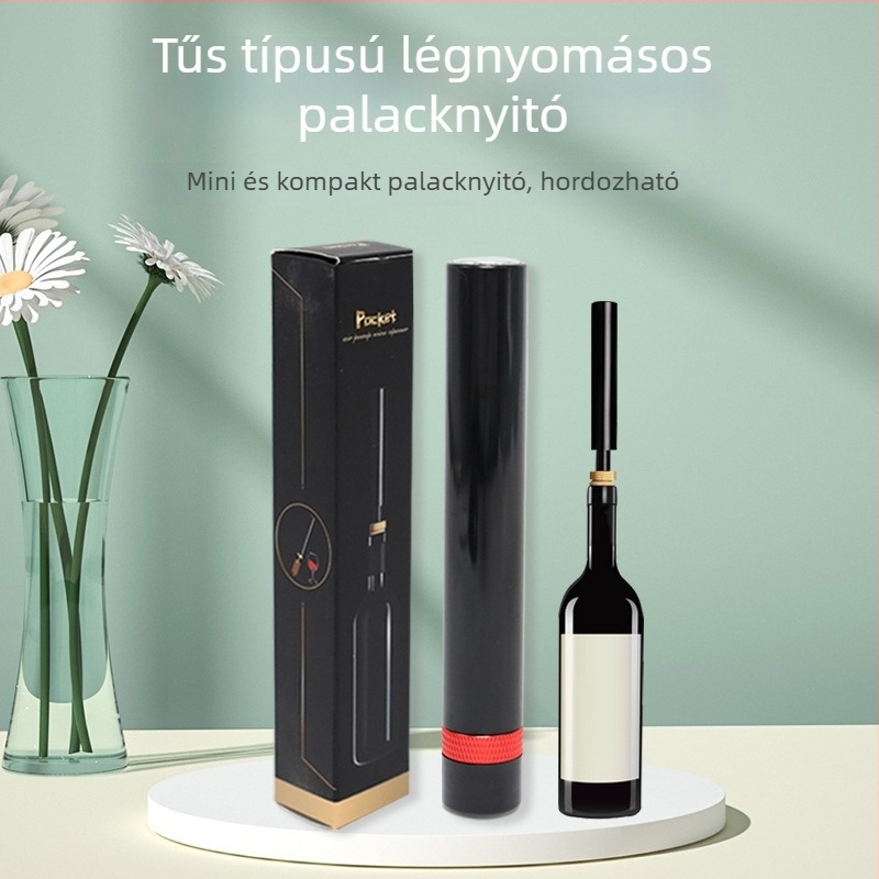 Tűtípusú pneumatikus palacknyitó, kreatív és elegáns bornyitó, gyors nyitás, hordozható otthoni használatra