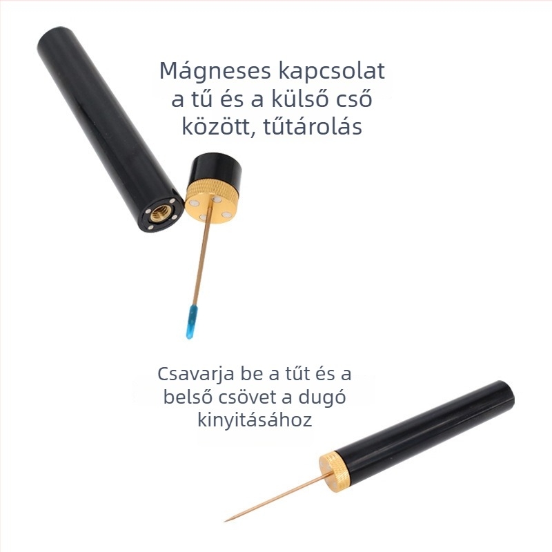 Tűtípusú pneumatikus palacknyitó, kreatív és elegáns bornyitó, gyors nyitás, hordozható otthoni használatra