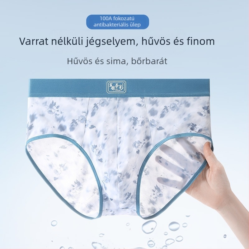 Lélegző, kényelmes férfi alsónemű, nyomott mintával, nylon-viszkóza keverék, könnyű