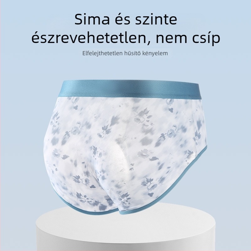 Lélegző, kényelmes férfi alsónemű, nyomott mintával, nylon-viszkóza keverék, könnyű