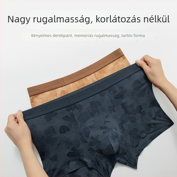Modal anyagú férfi boxeralsónadrág juharleveles mintával, középmagas derekú