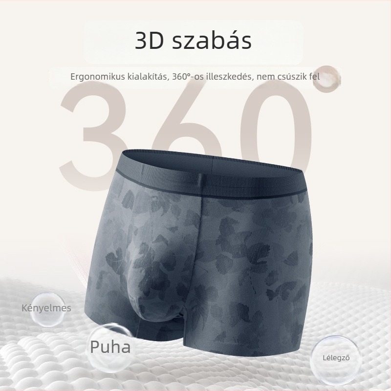 Modal anyagú férfi boxeralsónadrág juharleveles mintával, középmagas derekú