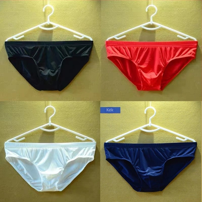 Férfi Ice Silk alsónemű, lélegző, vékony, alacsony derekú