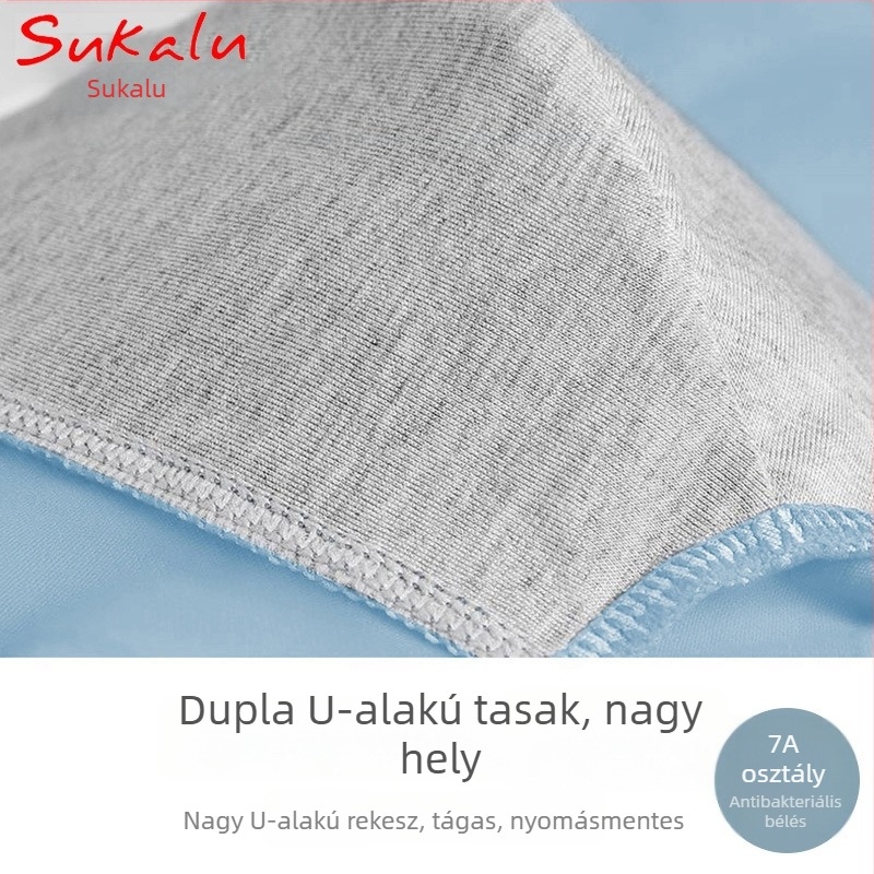 Férfi Ice Silk rostból készült légáteresztő boxeralsók, antibakteriális, középmagas derék, bőrbarát, plusz méret