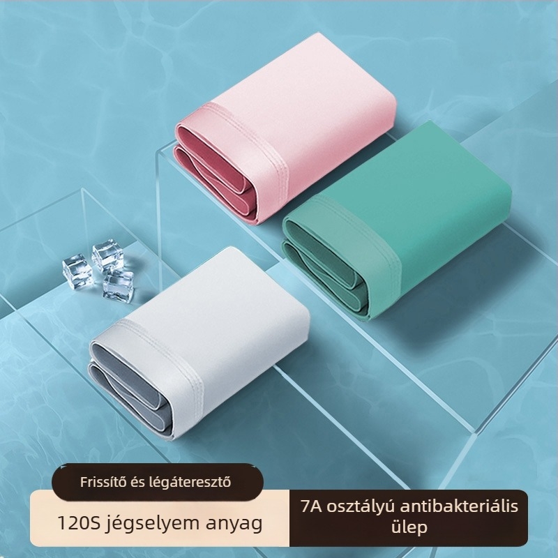 Férfi Ice Silk rostból készült légáteresztő boxeralsók, antibakteriális, középmagas derék, bőrbarát, plusz méret