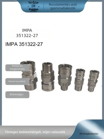 Impa351322-27 Rozsdamentes acél gyorscsatlakozó 20SM-800SM Pneumatikus csatlakozó egyirányú nyitás-zárás kapcsoló