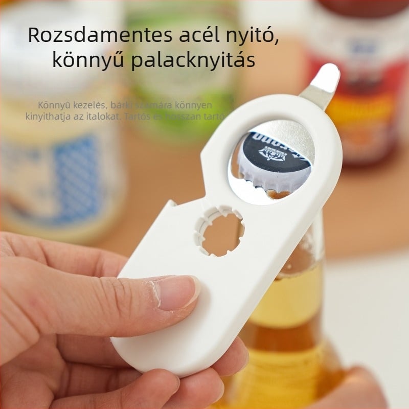 Mágneses üvegnyitó hűtőmágnessel – többfunkciós sörös kupaknyitó