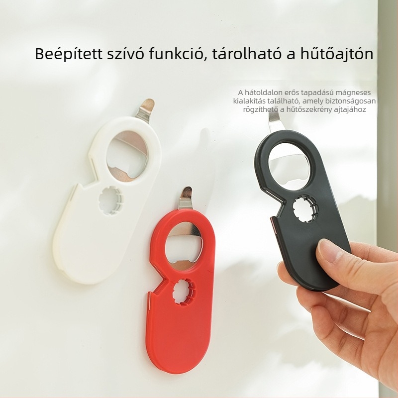 Mágneses üvegnyitó hűtőmágnessel – többfunkciós sörös kupaknyitó