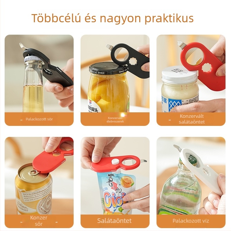 Mágneses üvegnyitó hűtőmágnessel – többfunkciós sörös kupaknyitó
