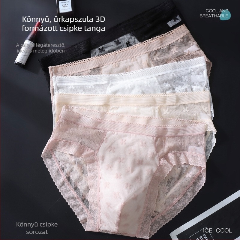 Férfi csipkés brief, 3D zsebbel, légáteresztő, magas rugalmasságú, középmagas derék, varrat nélküli