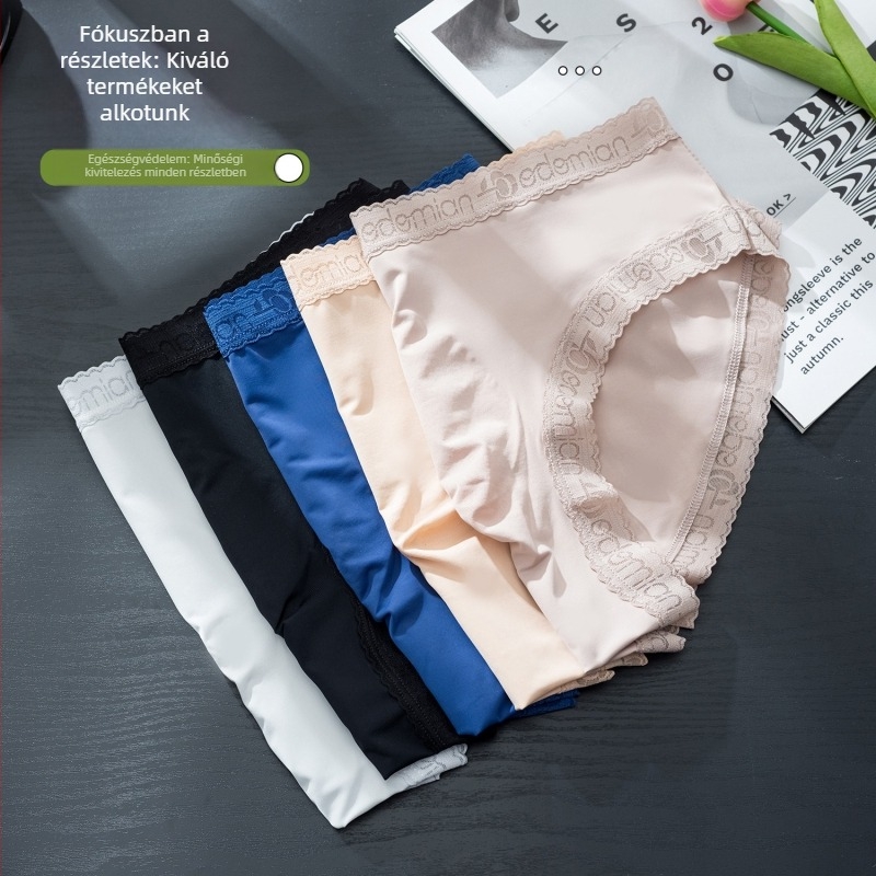 Férfi alsónemű Ice Silk anyagból, luxus selyemhatású, puha csipke, 3D kontúrkialakítás, átlátszó, egyrétegű