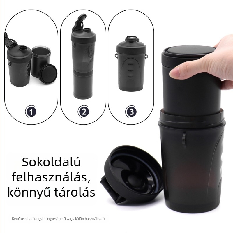 Kisállat víz- és etető pohár, kültéri, leválasztható, kettős funkció macskáknak és kutyáknak