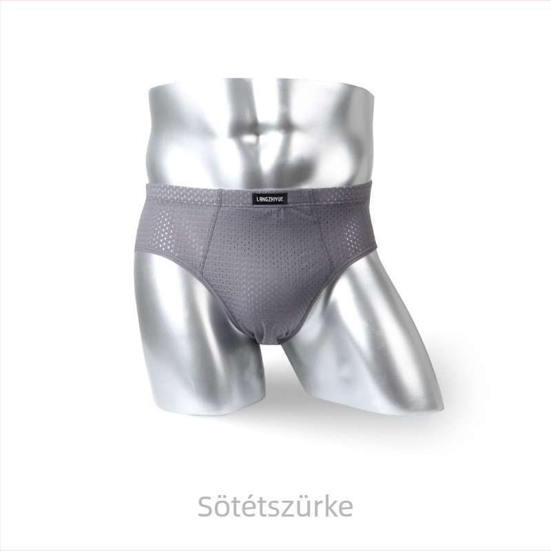 Férfi nyári alsónemű Ice Silk hálós anyagból, légáteresztő, vékony, magas derék, plusz méret